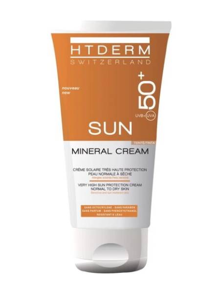 HTDERM Mineral Cream Tinted  SPF50+<br>دژەخۆر بۆ پێستی ئاسای و وشک